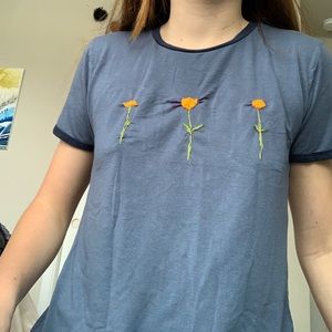 EMBROIDERED POPPY SHIRT